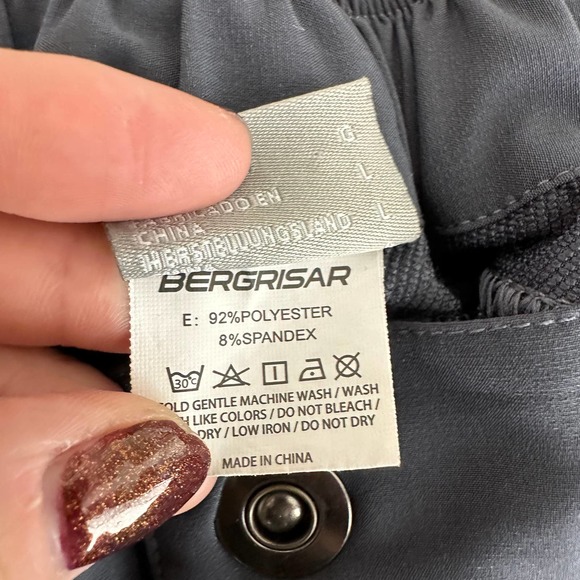 Bergrisar Cycling Shorts Mens LG gray Polyester/Spandex MTB Mountain - Picture 9 of 10